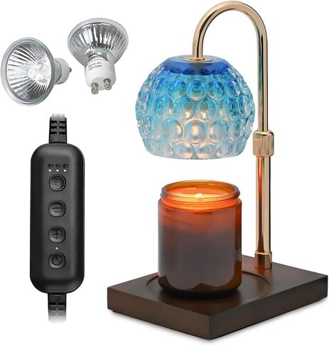 Candle Warmer Lamp, Electric Candle Warmer, Gifts for Mom, Bedroom Home Decor Dimmable with 2 Bulbs Compatible with Jar Candles Lamps Round in Kuwait