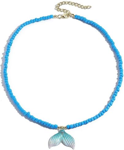 Seashell Necklace Gold Plated Starfish Necklace Bohemian Beach Imitation Pearl Necklaces for Women Summer Layered Sequins Starfish Shell Beaded Choker Necklace Party Holiday Jewelry in Saudi Arabia
