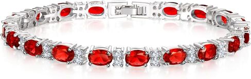 EVER FAITH Gorgeous Oval Cubic Zirconia Elegant Birthstone Row Roman Wedding Party Jewelry Bridal Prom Tennis Bracelet for Women Bride in Saudi Arabia