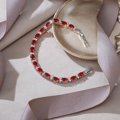 EVER FAITH Gorgeous Oval Cubic Zirconia Elegant Birthstone Row Roman Wedding Party Jewelry Bridal Prom Tennis Bracelet for Women Bride in Saudi Arabia