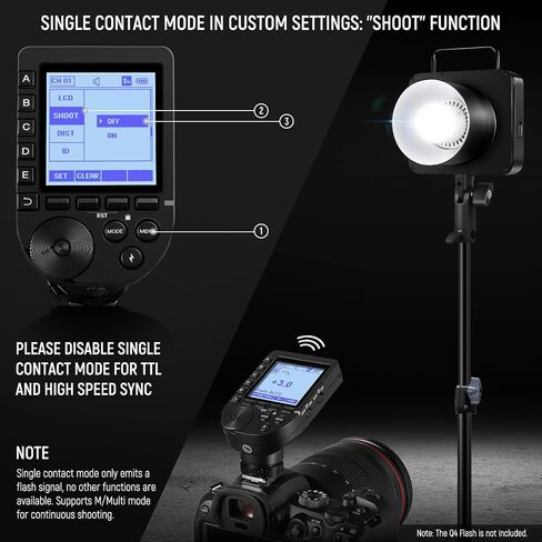 NEEWER Upgraded QPRO-C TTL Wireless Flash Trigger Compatible with Canon 1/8000s HSS Large Screen Slanted Design 5 Group 9 Customizable Functions for Q4 Q3 Z1 Z760 NW420 NW665 S101-300W/400W PRO in Saudi Arabia