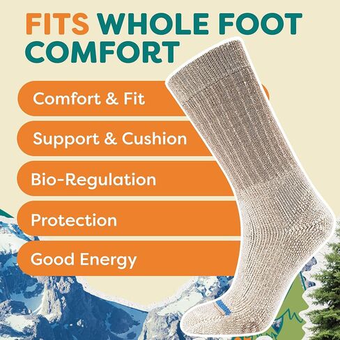 FITS Heavy Expedition Boot: Durable, Cushioned Outdoor Socks for Hiking, Camping, Hunting, and Fishing,Navy, L in Kuwait