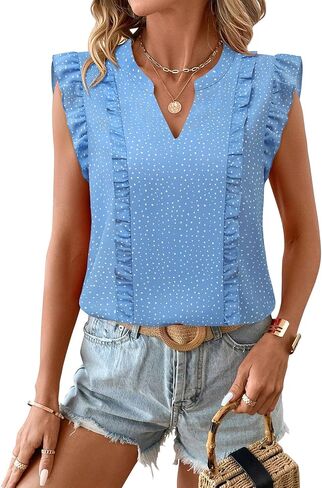 Timeson Women's Tops Dary Disy Disualess Obless Business أعمال بلوزات شيفون دبابات مكتب in Kuwait