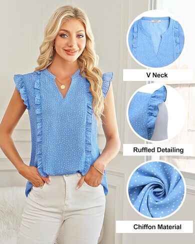 Timeson Women's Tops Dary Disy Disualess Obless Business أعمال بلوزات شيفون دبابات مكتب in Kuwait