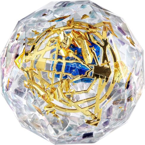 SUNYIK Healing Orgone Star of David Decoration, Hexagram Symbol Energy Generator Orgonite Dodecahedron Decor for Outdoor Indoor Office, Blue Apatite in Saudi Arabia
