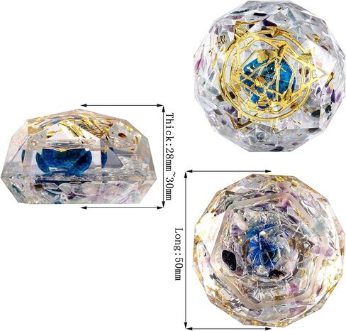 SUNYIK Healing Orgone Star of David Decoration, Hexagram Symbol Energy Generator Orgonite Dodecahedron Decor for Outdoor Indoor Office, Blue Apatite in Saudi Arabia