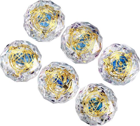 SUNYIK Healing Orgone Star of David Decoration, Hexagram Symbol Energy Generator Orgonite Dodecahedron Decor for Outdoor Indoor Office, Blue Apatite in Saudi Arabia