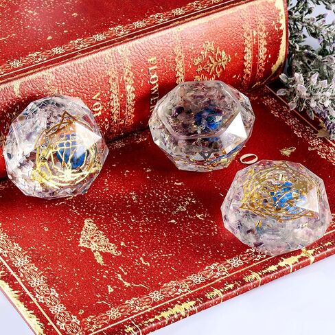 SUNYIK Healing Orgone Star of David Decoration, Hexagram Symbol Energy Generator Orgonite Dodecahedron Decor for Outdoor Indoor Office, Blue Apatite in Saudi Arabia