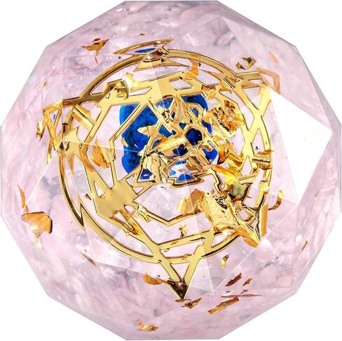 SUNYIK Healing Orgone Star of David Decoration, Hexagram Symbol Energy Generator Orgonite Dodecahedron Decor for Outdoor Indoor Office, Blue Apatite in Saudi Arabia