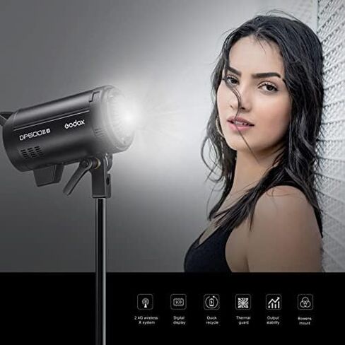 Godox DP800III-V Upgraded Studio Flash Light 800Ws Power GN126 5600±200K Strobe Lighting Built-in 2.4G Wireless X System Bowens Mount Photography Flashes for Wedding Fashion Advertising Photography in Saudi Arabia