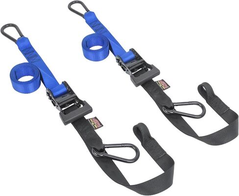 Powertye 1.5in × 6.5 قدمًا من الأشرطة الخاصة بالإصدار الشقوق مع خطاف حمولة عمل ناعمة وسوداء - 1000 رطل - مصنوعة في الولايات المتحدة الأمريكية - برتقالي/أسود (زوج) in Kuwait
