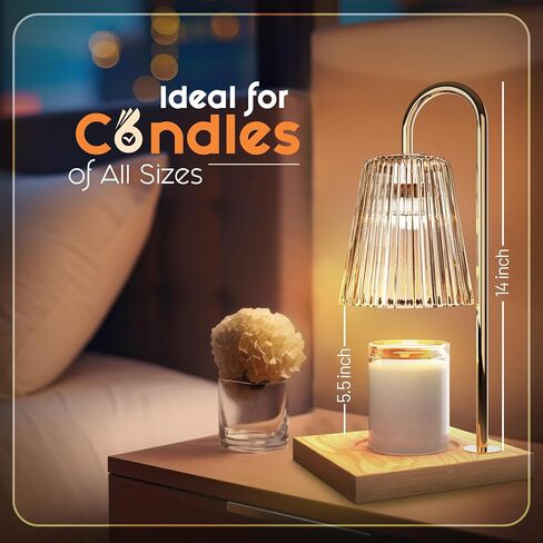 zenexcel Candle Warmer with Timer - Dimmable Electric Lamp for Jar Candles, Gifts for Moms, Women, Home Decor - 2 Bulbs in Saudi Arabia