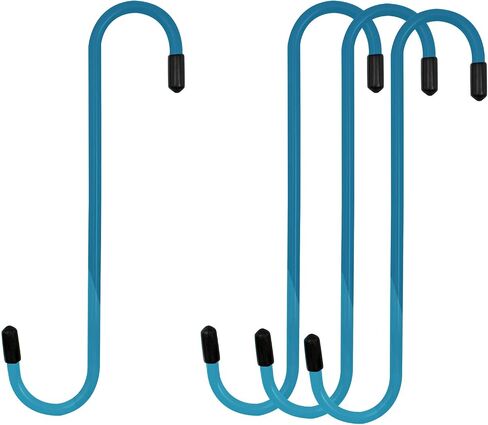 AGS Automotive Solutions Brake Caliper Hanger Hooks, Blue Powder Coated with Rubber Tips, for Automotive Work on Brake Axle and Suspension Systems, Versatile Automotive Tool - Pack of 4 in Saudi Arabia