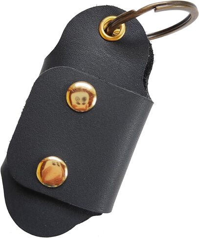 Men's Leather Key Holder - Minimalist Key Organizer and Handmade Leather Keychain, Compact Design to Keep Keys from Jingling in Kuwait