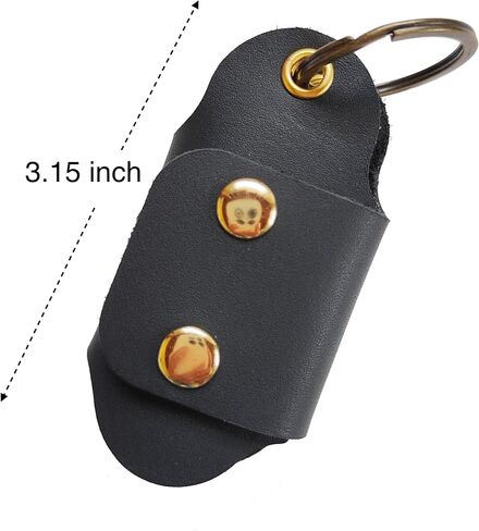 Men's Leather Key Holder - Minimalist Key Organizer and Handmade Leather Keychain, Compact Design to Keep Keys from Jingling in Kuwait