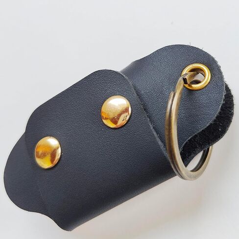 Men's Leather Key Holder - Minimalist Key Organizer and Handmade Leather Keychain, Compact Design to Keep Keys from Jingling in Kuwait