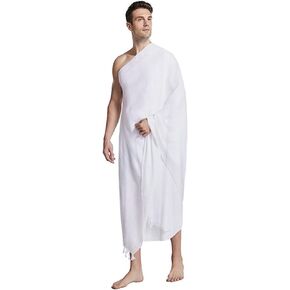 ihram for umrah Men ، Ihram للرجال لـ Hajj & Umrah ، 2 pack ihram مجموعة للرجال ، والقطن الخفيف والبلد ، 43 "× 87"