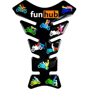 Motorcycle Gas Tank Protector Decal - 3D Tank Pad Protector Sticker for Sport Bikes. size 8,6 inch x 6,0 Inch (220x150 mm).