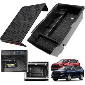 2PCS 2024 2025 Honda CR-V CRV Hybrid Accessories Center Console Organizer Tray for 2025 2024 2023 Honda CR-V (Hybrid) Console Organizer 2024 CRV Console Armrest Tray 2025 CR-V Storage Box