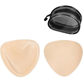 Double Sided Sticky Bra Pads Inserts, Invisible Lift Push Up Reusable Breast Waterproof Silicone Cups for Sports Swimsuits