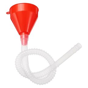HARFINGTON 2pcs Fuel Funnel with Long Hose, Flexible Wide Mouth Plastic Oil Funnel Universal Filling Car Funnel for Engine Oil Gas Gasoline Diesel