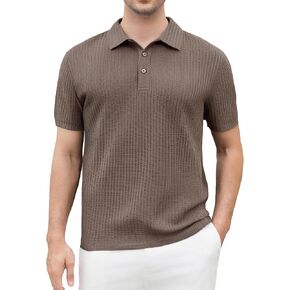 esabel.c mens golf polo قمصان قصيرة الأكمام مخططة