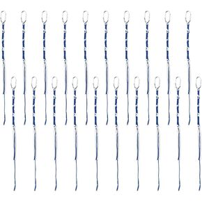 WEBEEDY 20 PCS Tzitzits Tassels Prayer Shawl Accessories Tzitzits White with Blue Thread Fringes Art Decorations for T-Shirts, Jeans,Scarf Charm,Sweaters,Bags(45~55.5cm/17.7~21.9 inch)