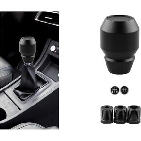 Car Shift Knob, Aluminum Alloy Manual Automatic Vehicle Gear Shifter Knob, 5 6 Speed Automotive Gear Lever Stick Shift Handle Replacement Accessories, Universal for SUV, Sedan, Truck (Red)