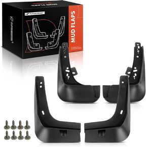 A-Premium Set of 4PCS Mud Flaps Splash Guards Mudguards Mudflaps with Hardware Kits Accessory Compatible with Hyundai Sonata 2011-2013 Sedan, Black Color, Front and Rear (Driver & Passenger Sides)