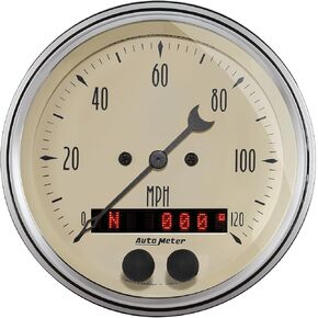 متر تلقائي (1849 Beige Beige 3-3/8 "120 ميل في الساعة GPS مقياس عداد السرعة