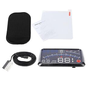 Head Up Display, Universal HUD Car Display MPH KM h Speed Limit Warning Plug Over Speed Limit Warning Plug and Play Windshield Projector