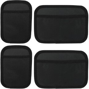 2PCS Car Net Pocket, Car Sticky Organizer Mesh Pocket Side Clutter Scattered Storage Phone Holder, Elastic Mesh Seat Back Pocket Car Storage Net Bag, Strong Paste Organizer (1 Large+1 Small)