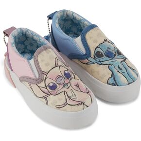 Disney Lilo and Stitch Girls Slip on Sneakers - Lilo ، Stitch ، Angel ، Ohana Slip -on Design Shoes for Kids Stitch slip on Sneakers