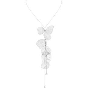 Statement Flower Long Y Shape Lariat Necklace for Women, Formal Evening Floral Jewelry Accessories Romantic Cool Gifts for Women