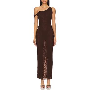 JLCNCUE Women's One Shoulder Formal Dress with Back Slit Sexy Mesh Bodycon Maxi Dress One Twist Shoulder Beach Cover Ups 387