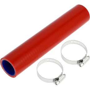 X AUTOHAUX 1 Set 30mm 1.18" ID 200mm 7.87" Length 0 Degree Blue Red Car Silicone Hose with Clamps Coolant Hose Universal