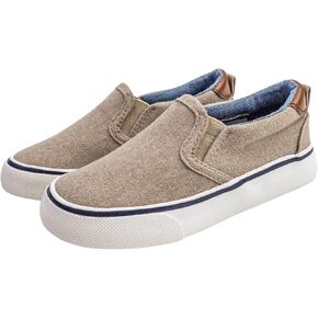 waddle wonder Toddler Classic Low Top Slip on Canvas Casual Shoes for Boys & Girls, Laceless Lightweight Flat Loafer Skater Sneaker