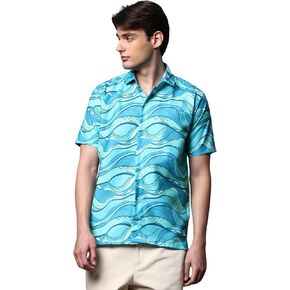 Men's Hawaiian Shirt, Soft and Comfortable Classic Pattern Print Shirts for Men, Short Sleeve Button Down Shirt