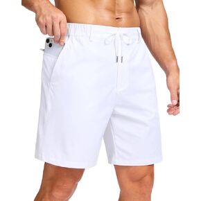 Men's Casual Shorts 7" Lightweight Golf Shorts for Men Stretch with Pockets Quick Dry Breathable Workout Shorts