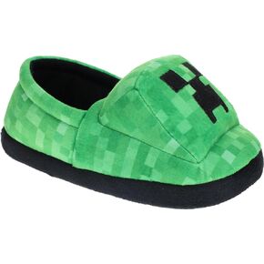 Minecraft Slippers for Kids, Slip-On Creeper Novelty Slipper Little Kid/Big Kid
