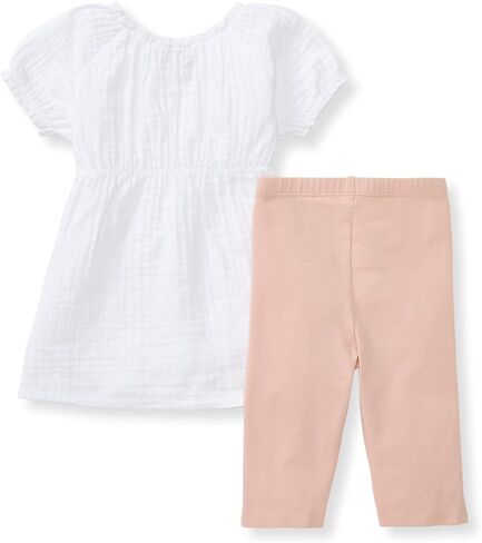 Burt's Bees Baby Baby Girls' Top and Pant Set, Tunic and Leggings Bundle, 100% Organic Cotton in Saudi Arabia