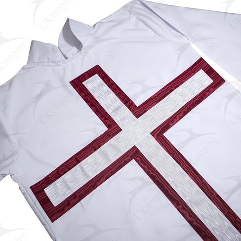 Premium Masonic St. Thomas of Acon Tunic Robe Cotton/Polyester Blend Superior Fabric – Moiré Ribbon Cross, Knights Templar in Saudi Arabia