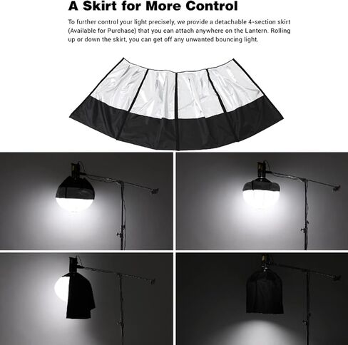 GODOX CS-50D with SS-50 Skirt Lantern Softbox 50cm/20inch Omni-Directional Light Modifier Bowens Mount for Godox SL60W SL150II, UL150, VL150 Light for Video Recording, Live Streaming, and Filmmaking in Kuwait