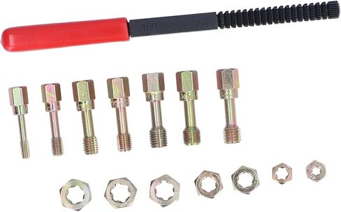 Garosa 15pcs Metric Thread Restorer مجموعة أدوات مجموعة Fractional و Metric Thread Restorer Kit ملف النقر فوق Die Set M6x1.0 M8x1.25 M10x1.25 M10x1.50 M12x1.25 M12x1.50 M12x1.75 in Kuwait