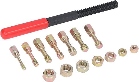 Garosa 15pcs Metric Thread Restorer مجموعة أدوات مجموعة Fractional و Metric Thread Restorer Kit ملف النقر فوق Die Set M6x1.0 M8x1.25 M10x1.25 M10x1.50 M12x1.25 M12x1.50 M12x1.75 in Kuwait