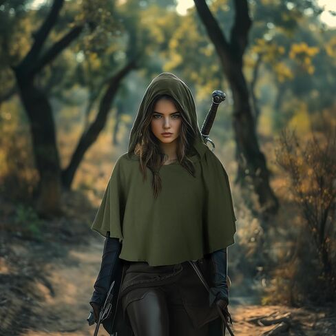 Medieval Hooded Cowl, Post Apocalyptic Shawl, Renaissance Hooded Shawl in Kuwait