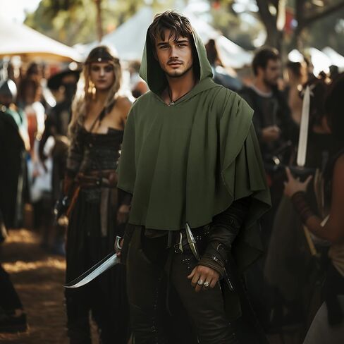 Medieval Hooded Cowl, Post Apocalyptic Shawl, Renaissance Hooded Shawl in Kuwait