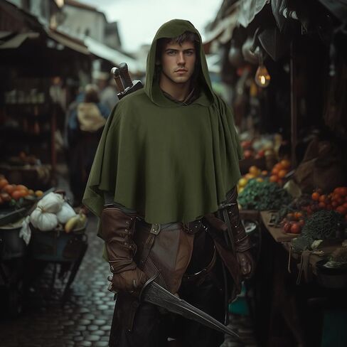 Medieval Hooded Cowl, Post Apocalyptic Shawl, Renaissance Hooded Shawl in Kuwait