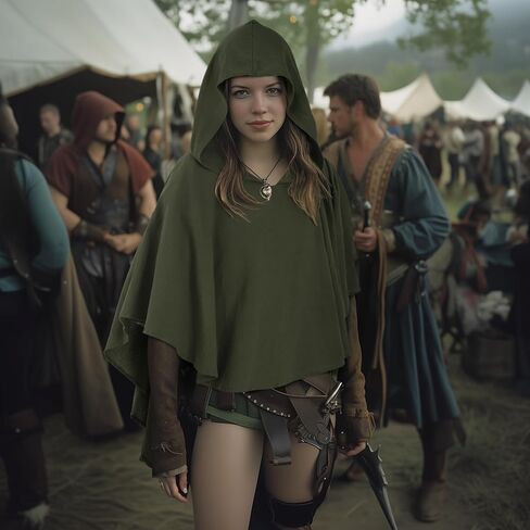 Medieval Hooded Cowl, Post Apocalyptic Shawl, Renaissance Hooded Shawl in Kuwait