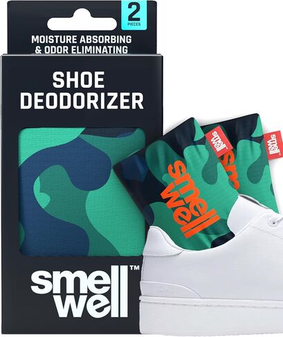 SmellWell - Scented Shoe Deodorizer Inserts - Odor Eliminators - Activated Bamboo Charcoal + Minerals - Natural Fresheners for shoes, bags, gloves - 2 x 1.8oz Original Size Black Zebra in Saudi Arabia